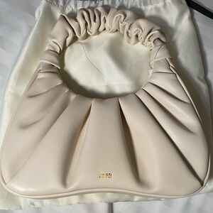 JW PEI IVORY GABBI RUCHED HOBO HANDBAG